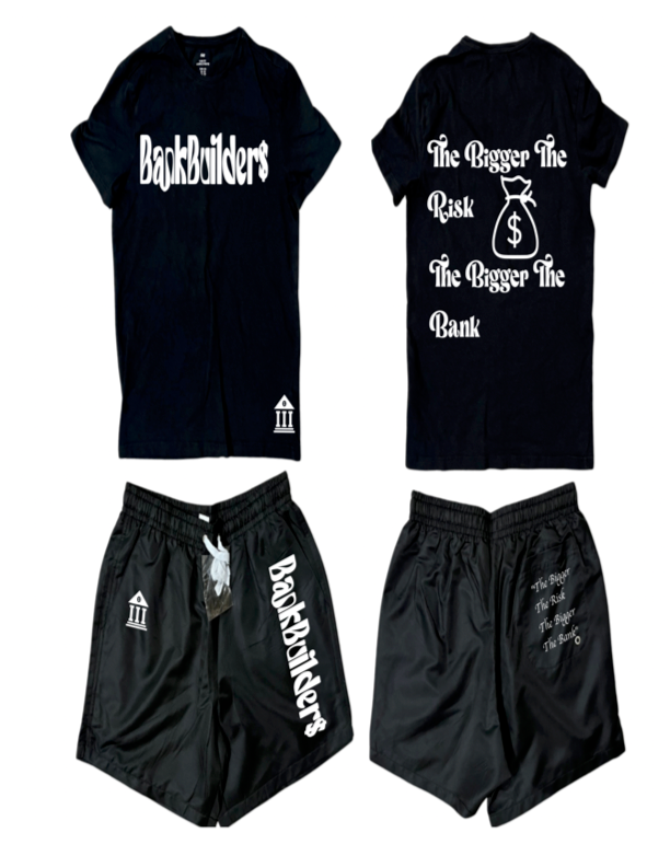 Black/White Short Shorts Set